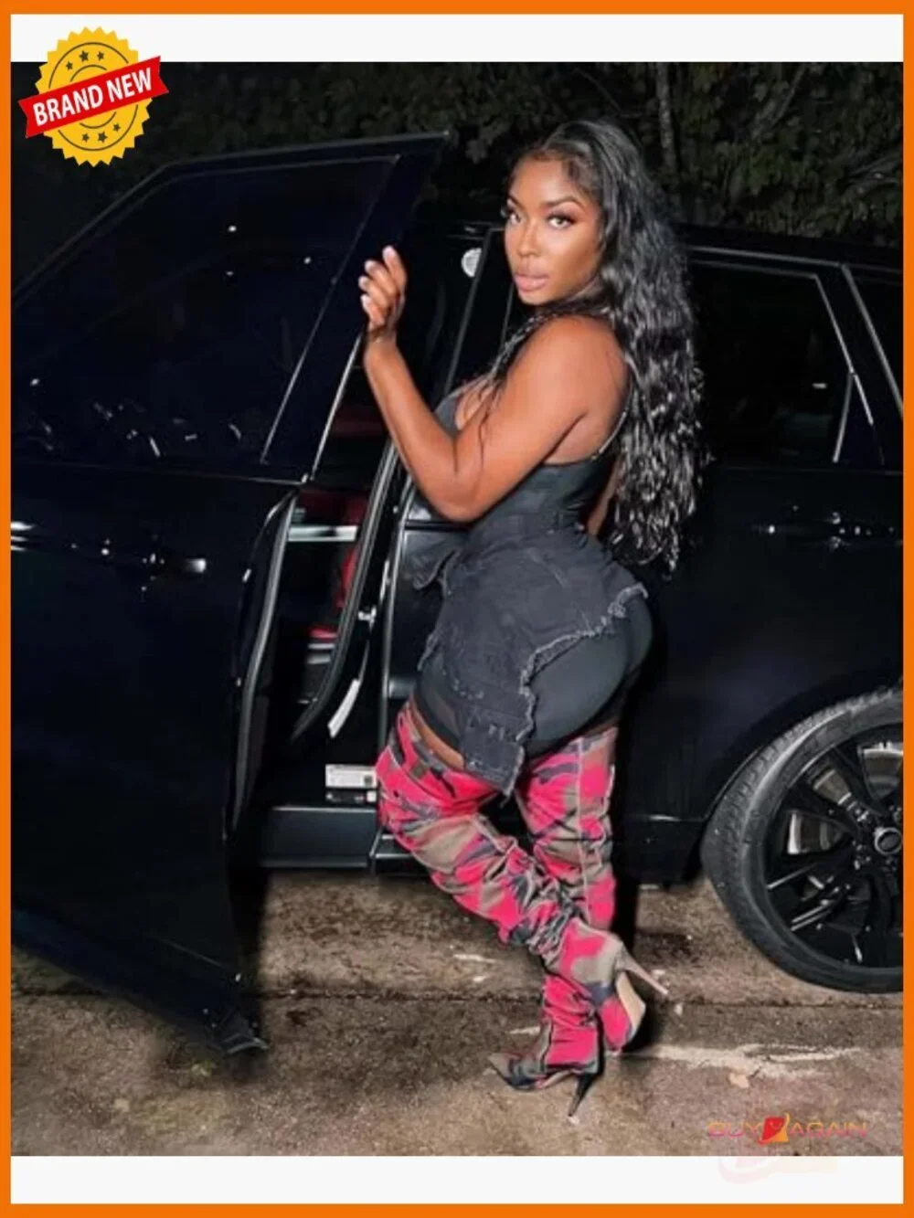 Camo Thigh High Over the Knee Boots with 3.9